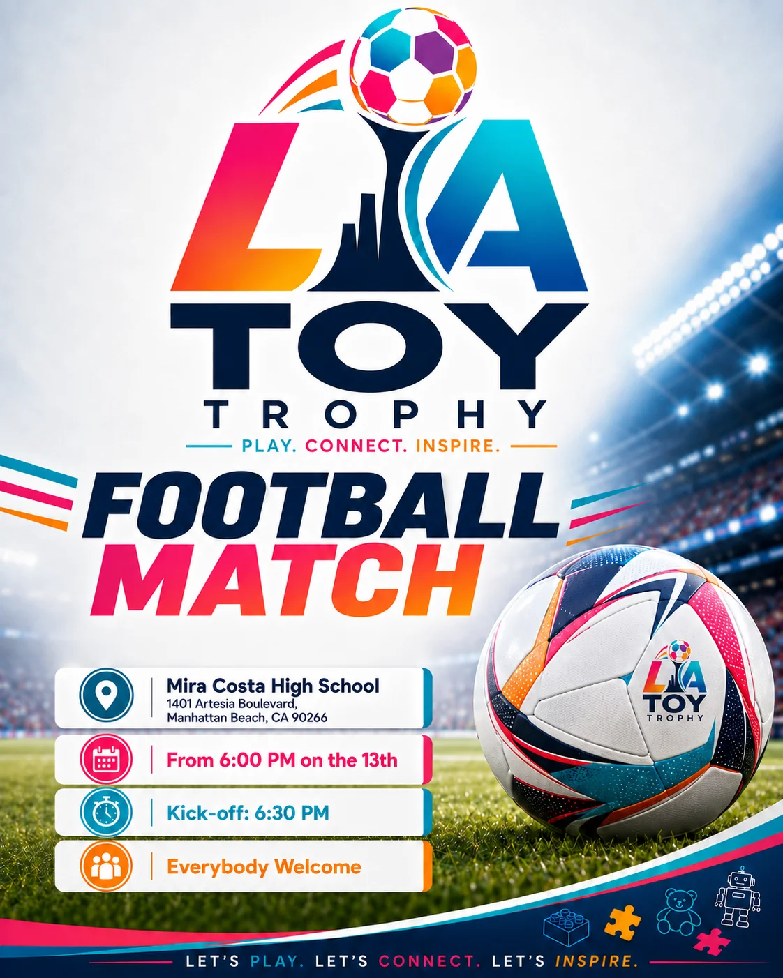 LA Toy Trophy Match Flyer